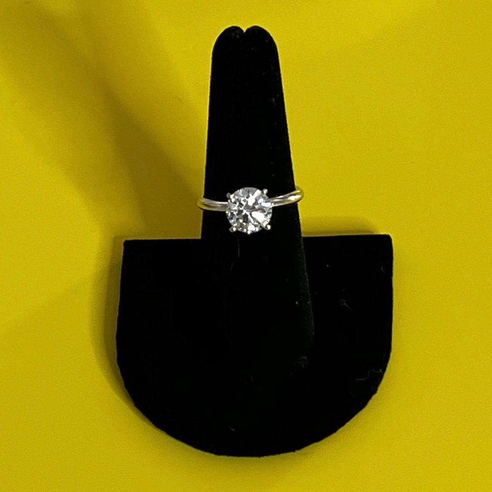 2.35ct Round Lab Grown Diamond Ring in 14K White Gold Setting Size 5